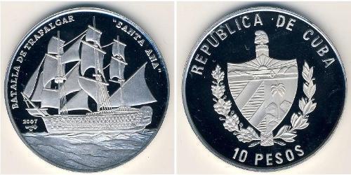 10 Peso Cuba Plata 