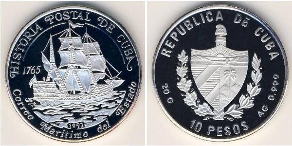 10 Peso Cuba Plata 