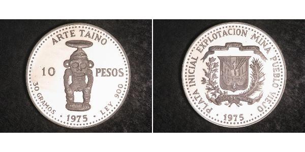 10 Peso República Dominicana Plata 