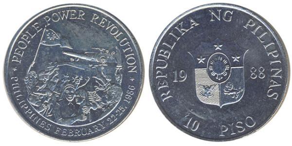10 Peso Filippine Rame/Nichel 