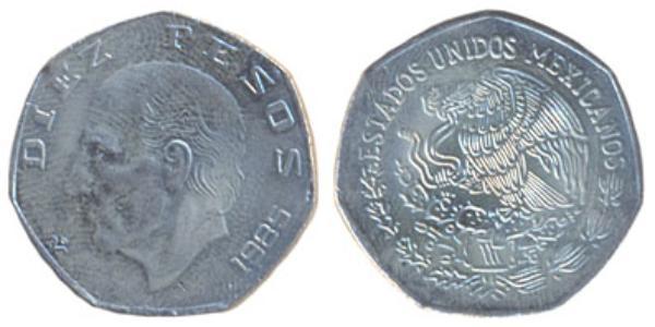 10 Peso Messico (1867 - ) Rame/Nichel 