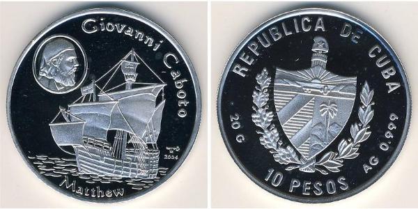 10 Peso Kuba Silber 