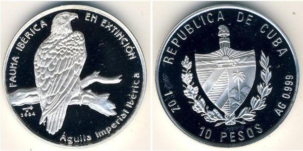 10 Peso Kuba Silber 