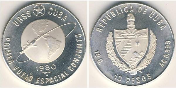 10 Peso Kuba Silber 