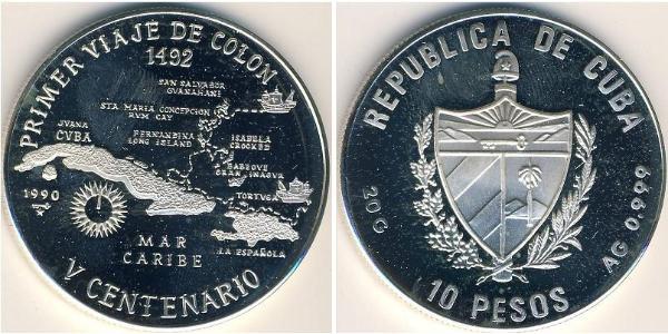 10 Peso Kuba Silber 