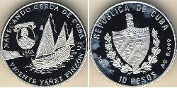 10 Peso Cuba Silver 