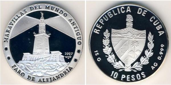 10 Peso Cuba Silver 
