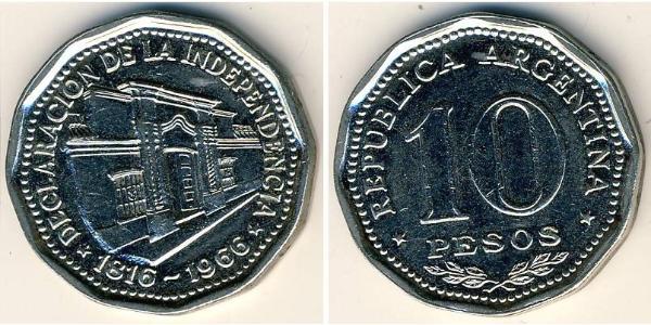 10 Peso 阿根廷 Steel/镍 