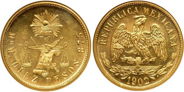 10 Peso 墨西哥 金 
