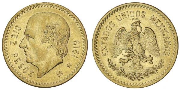 10 Peso 墨西哥 金 Miguel Hidalgo