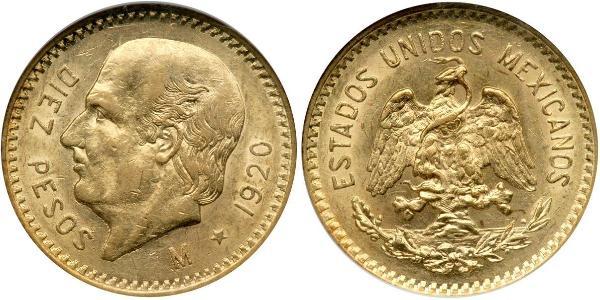 10 Peso 墨西哥 金 Miguel Hidalgo