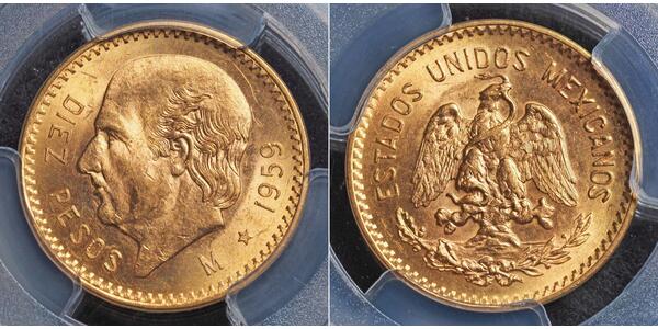 10 Peso 墨西哥 金 Miguel Hidalgo