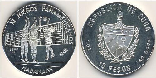 10 Peso Cuba 銀 