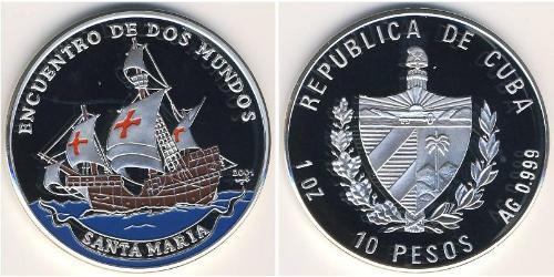 10 Peso Cuba 銀 