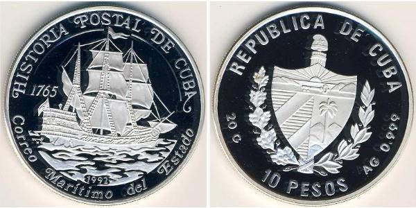 10 Peso Cuba 銀 
