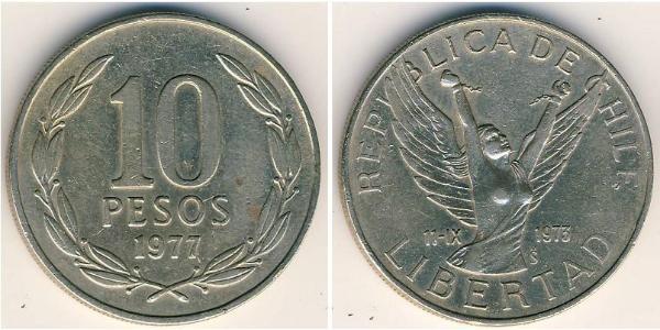 10 Peso 智利 銅/镍 