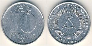 10 Pfennig Repubblica Democratica Tedesca (1949-1990) Alluminio 