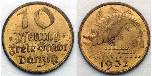 10 Pfennig Danzica (1454-1793) Alluminio/Bronzo 