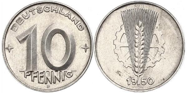 10 Pfennig República Democrática Alemana (1949-1990) Aluminio 