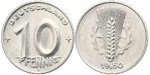 10 Pfennig Deutsche Demokratische Republik (1949-1990) Aluminium 