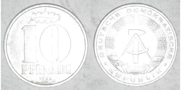 10 Pfennig German Democratic Republic (1949-1990) Aluminium 