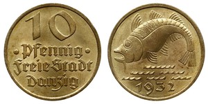 10 Pfennig Danzig (1454-1793) Bronze/Aluminium 