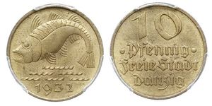 10 Pfennig Danzig (1454-1793) Bronze/Aluminium 