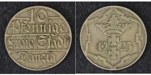 10 Pfennig Gdansk (1920-1939) Copper/Nickel 