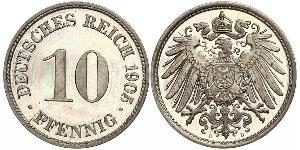 10 Pfennig Germany Copper/Nickel 