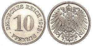 10 Pfennig Germany Copper/Nickel 