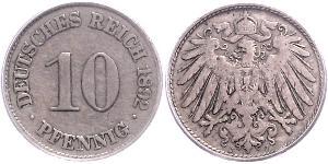 10 Pfennig Germany Copper/Nickel 