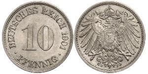 10 Pfennig Germany Copper/Nickel 