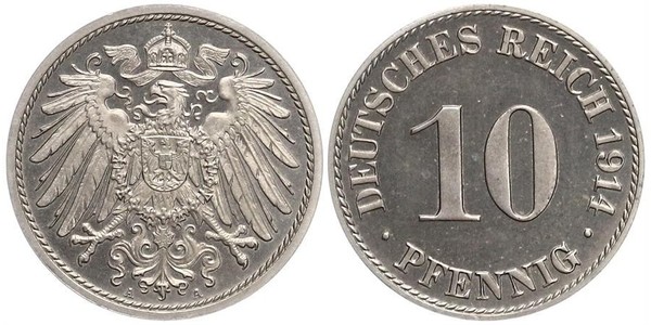 10 Pfennig Germany Copper/Nickel 