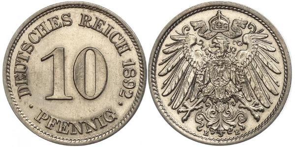 10 Pfennig Germany Copper/Nickel 