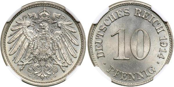 10 Pfennig Germany Copper/Nickel 
