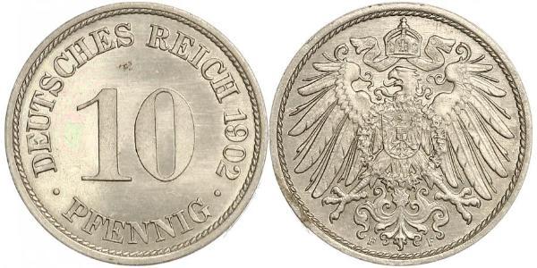 10 Pfennig Germany Copper/Nickel 