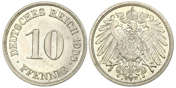 10 Pfennig Germany Copper/Nickel 