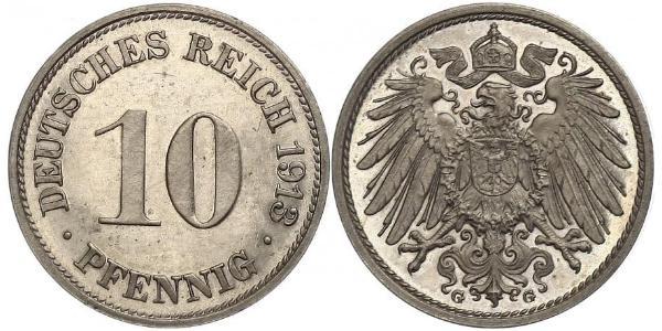 10 Pfennig Germany Copper/Nickel 