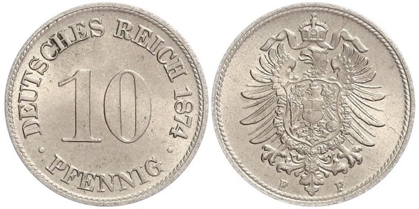 10 Pfennig Germany Copper/Nickel 