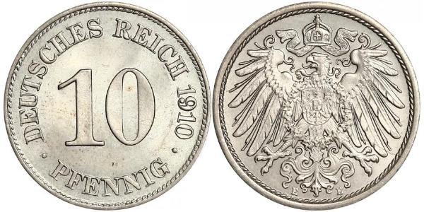10 Pfennig Germany Copper/Nickel 