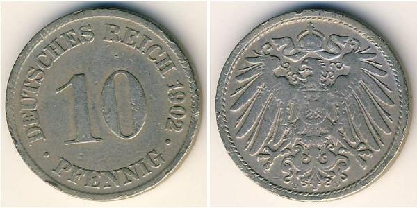 10 Pfennig Germany Copper/Nickel 