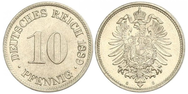 10 Pfennig Germany Copper/Nickel 