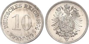 10 Pfennig Allemagne Cuivre/Nickel 