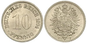 10 Pfennig Allemagne Cuivre/Nickel 