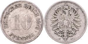 10 Pfennig Allemagne Cuivre/Nickel 