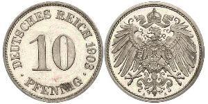 10 Pfennig Allemagne Cuivre/Nickel 
