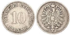 10 Pfennig Allemagne Cuivre/Nickel 