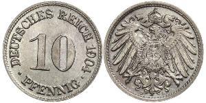 10 Pfennig Deutschland Kupfer/Nickel 