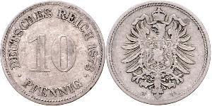 10 Pfennig Deutschland Kupfer/Nickel 