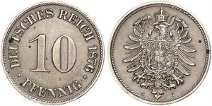 10 Pfennig Deutschland Kupfer/Nickel 